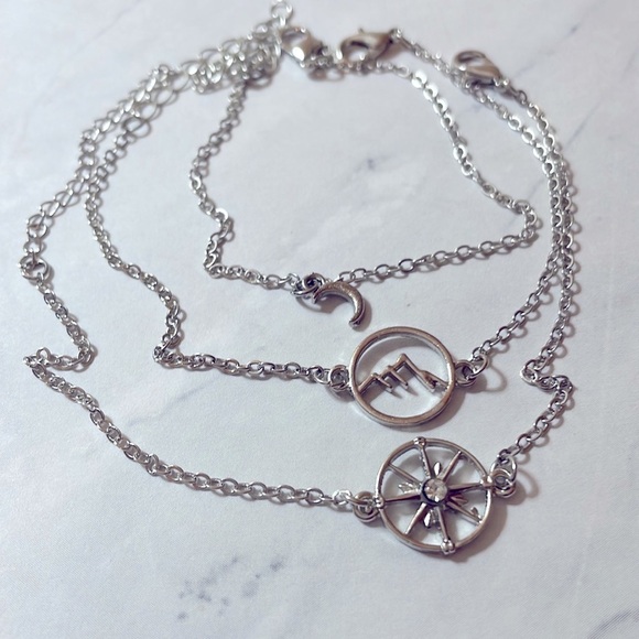 Silver Celestial Sun And Moon Bracelets - Picture 3 of 8